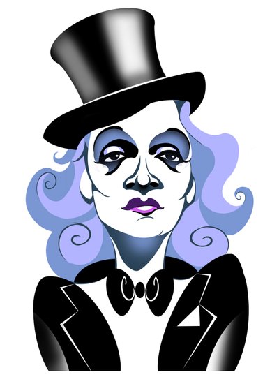 Marlene Dietrich (caricature) by Neale Osborne